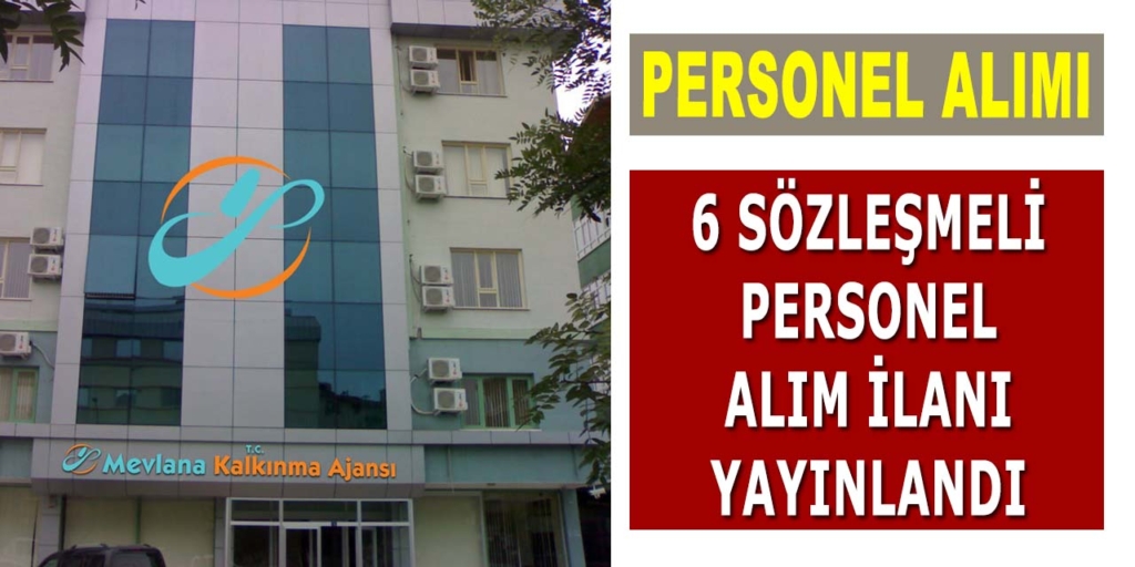 Mevlana Kalkınma Ajansı 6 Kamu Personeli Alımı
