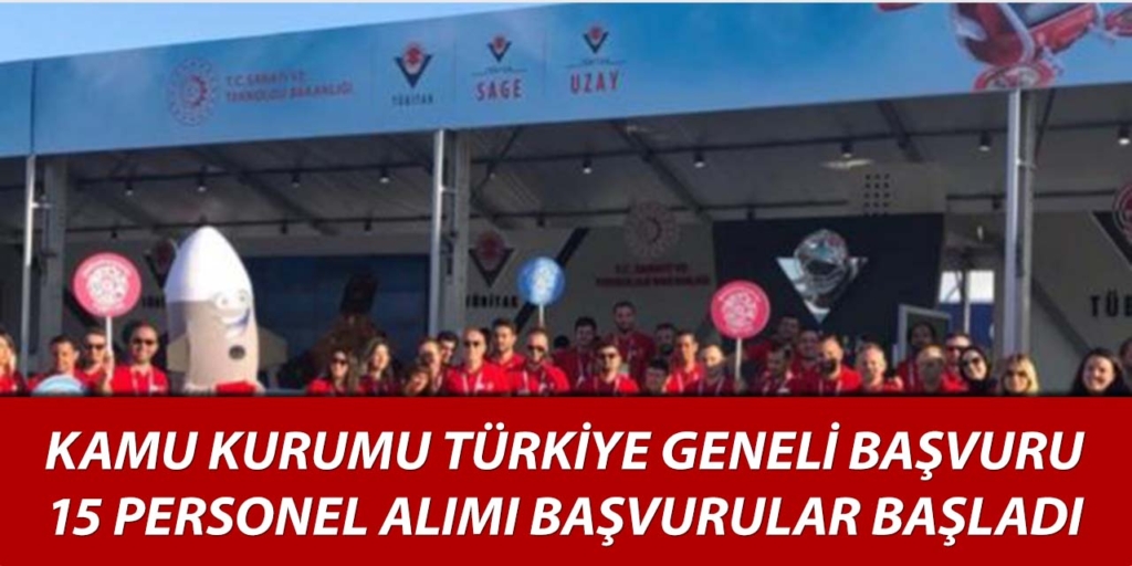 Kamu Kurumu 15 Personel Alımı Başvuru Başladı