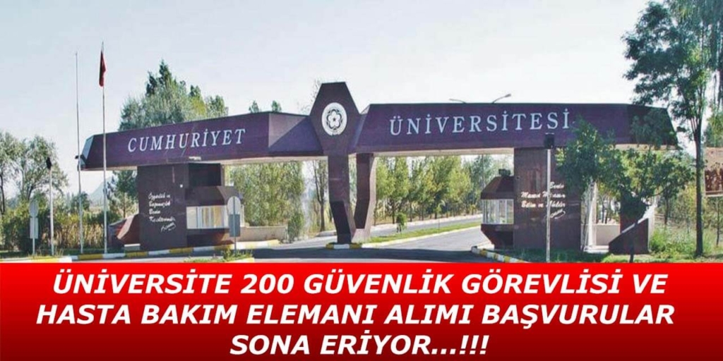 Üniversite 200 Sürekli İşçi Alımı Başvurular Sona Eriyor