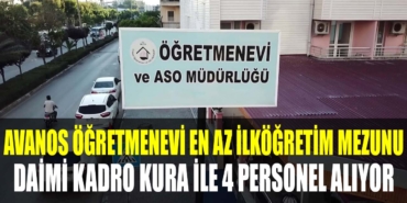 Avanos Öğretmenevi Daimi Kadro 4 Personel Alımı İŞKUR’da Avanos Öğretmenevi Daimi Kadro 4 Personel Alımı İŞKUR’da