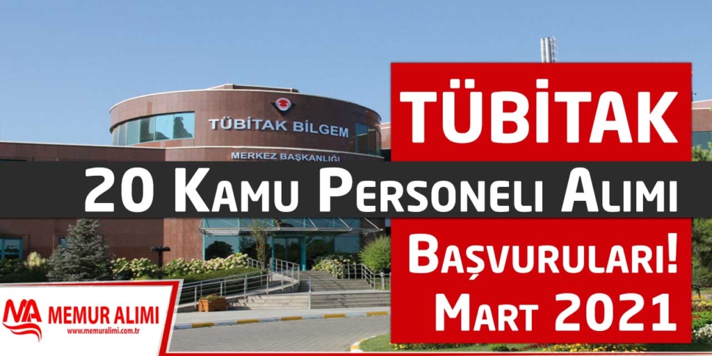 TÜBİTAK Ortalama 7000 TL Maaş Daimi 20 Personel Alımları