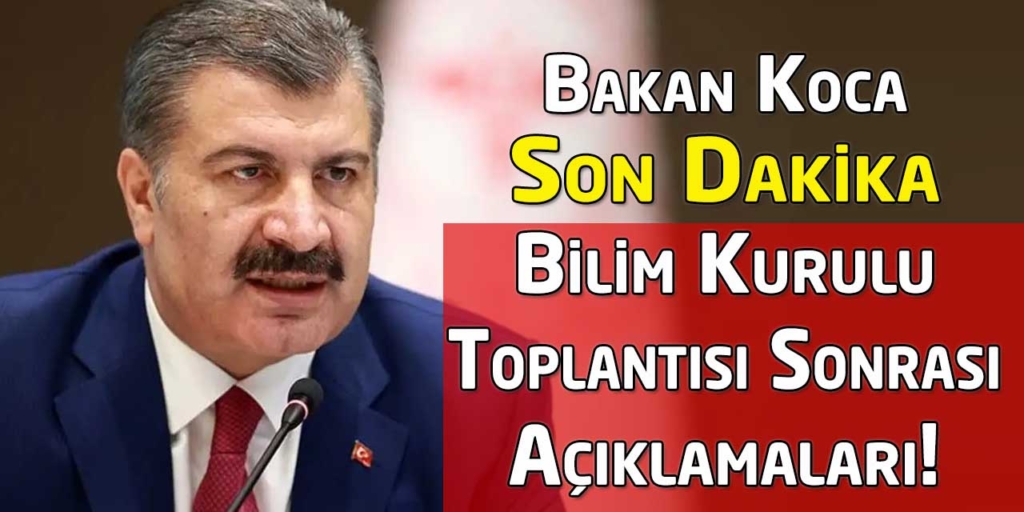 Bakan Kocadan Son Dakika Kurul Toplantısı Sonrası Açıklama!