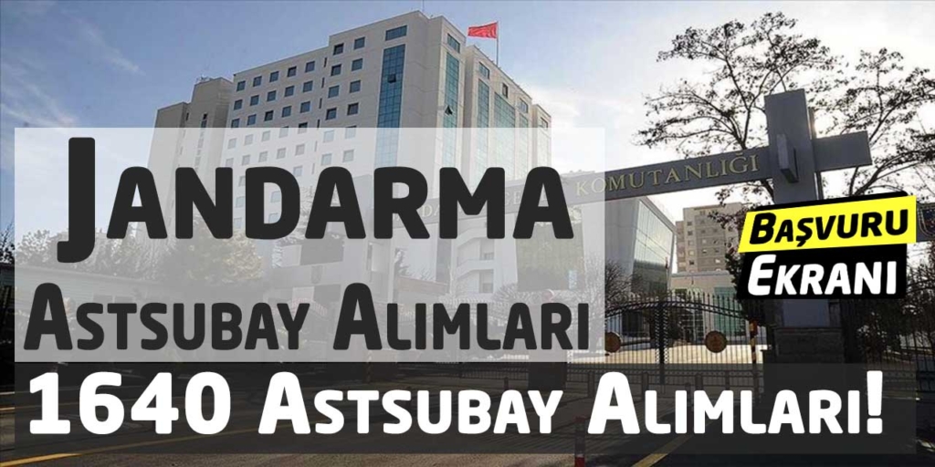 Jandarma KPSS 60 1640 Astsubay Alımları
