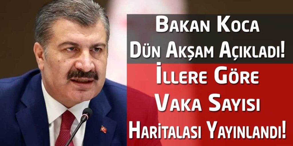 İllere Göre Vaka Sayı Haritası Açıklandı!