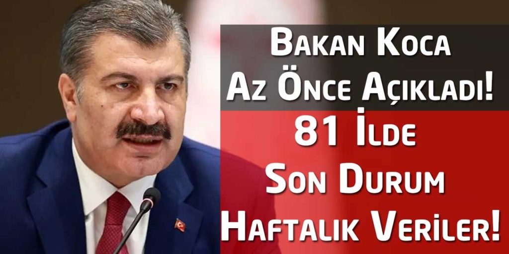 Haftalık Veriler Paylaşıldı! İl İl Veriler…