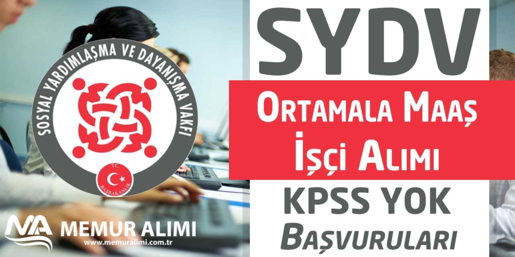 SYDV Kamu Personeli Alımları