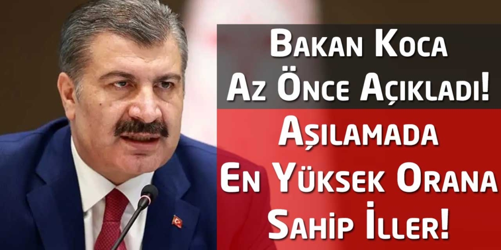 Aşılamanın En Yüksek Olduğu İller Açıklandı!