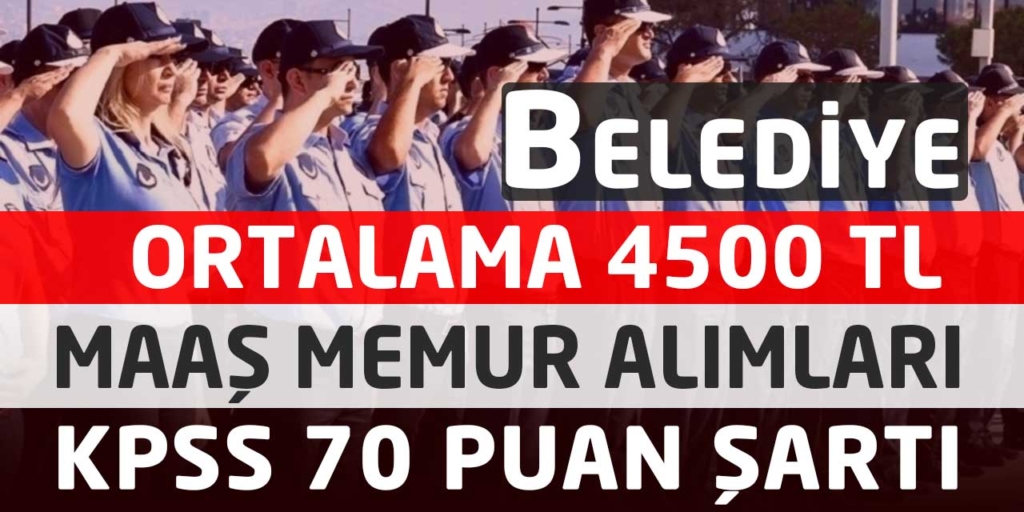 Yozgat Belediyesi 4500 TL Maaş Memur Alımı