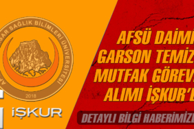Afyon Sağlık Bilimleri Üniversitesi Sürekli İşçi Alımı - Daimi Kadro
