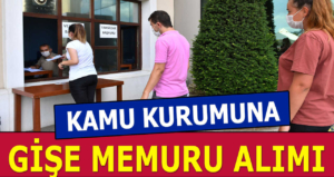 Kamu Güncel KPSS Şartsız Gişe Memuru Alımı İlanları