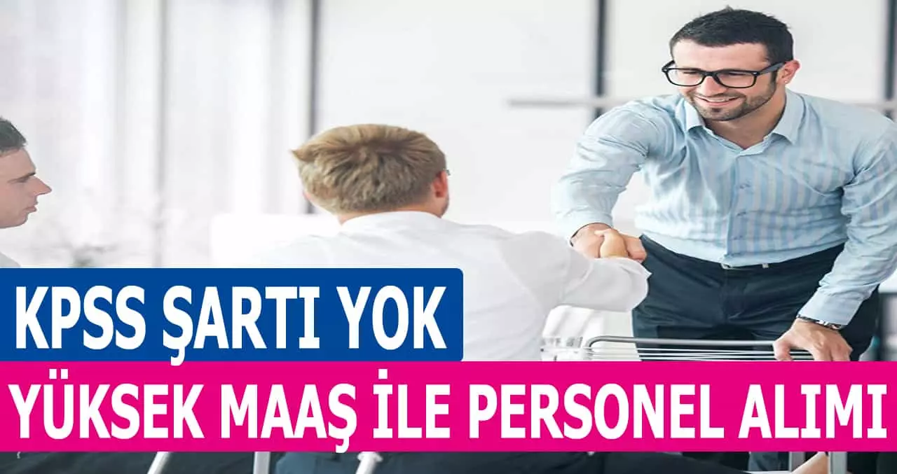 İzelman KPSS Şartsız 7496 TL Maaş İle Kamu Personel Alımı