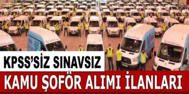 Bayrampaşa Belediyesi Sınavsız işkur şoför alımı