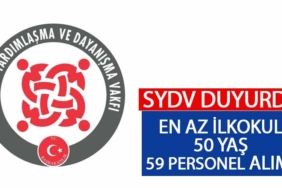 Bakanlık SYDV Dernekleri En Az İlkokul 59 İşçi Alımı Yapıyor!
