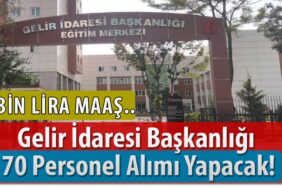 Gelir İdaresi Başkanlığı 50 Bin Lira Maaşla 70 Personel Alımı Yapacak!