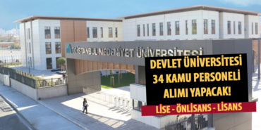 Devlet Üniversitesi Lise Önlisans Lisans 34 Kamu Personeli Alımı Yapacak! Devlet Üniversitesi Lise Önlisans Lisans 34 Kamu Personeli Alımı Yapacak!