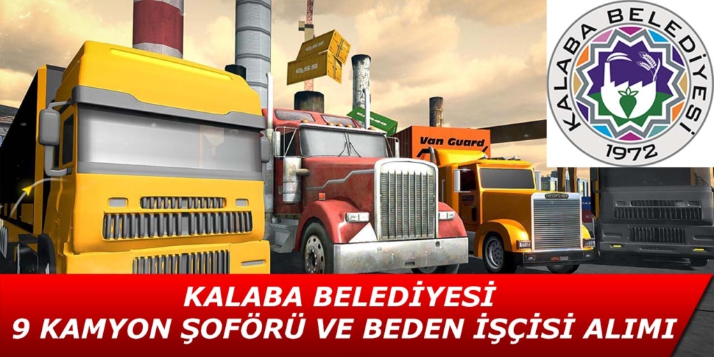 Kalaba Belediye Başkanlığı 9 Personel Alımı