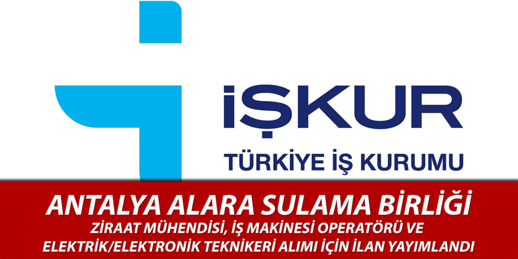 Alara Sulama Birliği 3 Personel Alım İlanı Açıklandı